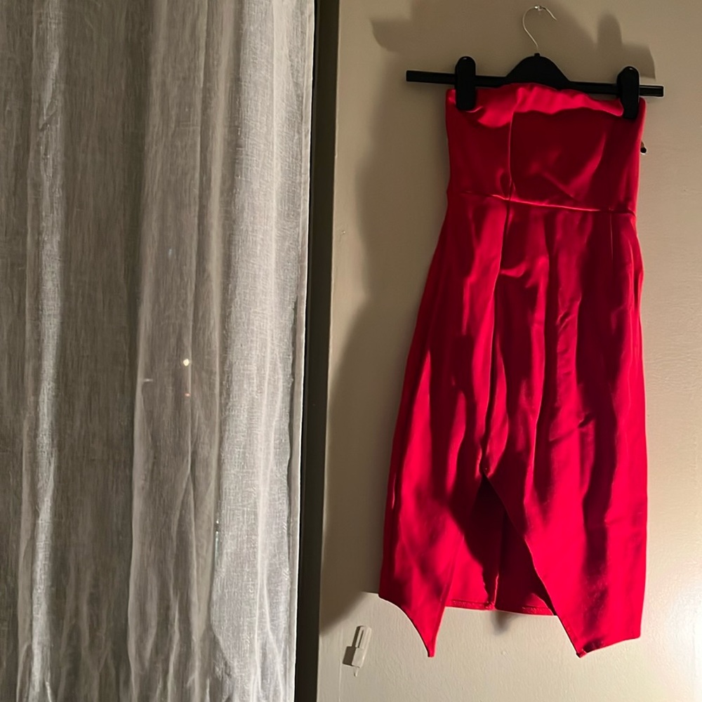 Strapless mini dress